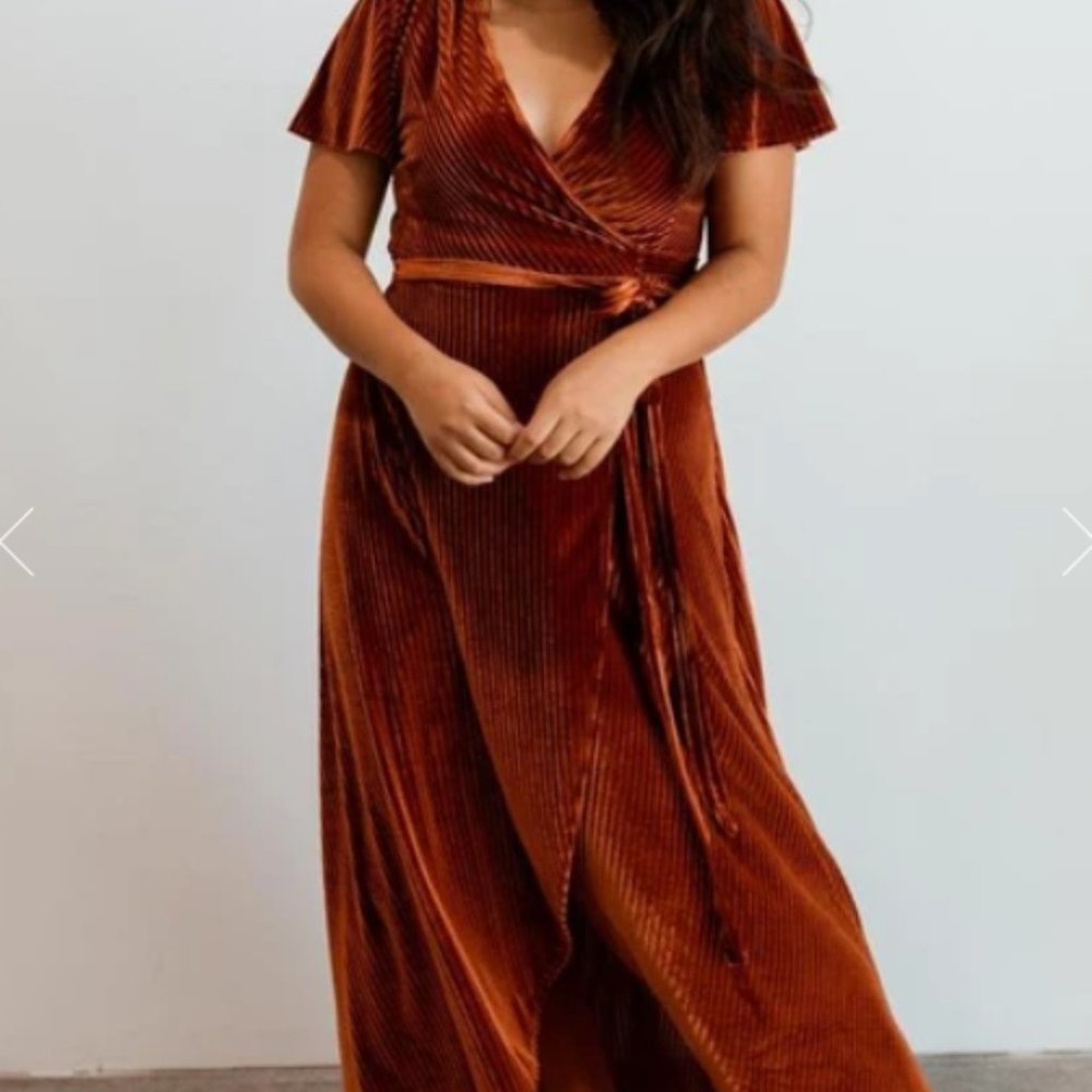 Batic Born Andi Ribbed Velvet Dress Large